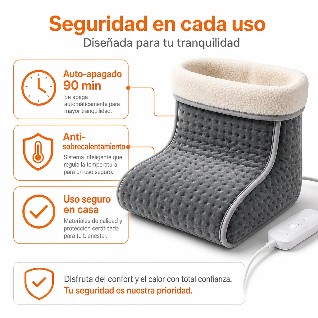 Auto-apagado 90 min y protección